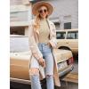 imageEkouaer Turtleneck Shirt Women Ruffle Ribbed Long Sleeve Mock Neck Tops Slim Fit Lettuce Trim Base LayerBeige