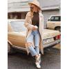 imageEkouaer Turtleneck Shirt Women Ruffle Ribbed Long Sleeve Mock Neck Tops Slim Fit Lettuce Trim Base LayerBlackBrown