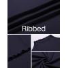 imageEkouaer Turtleneck Shirt Women Ruffle Ribbed Long Sleeve Mock Neck Tops Slim Fit Lettuce Trim Base LayerBlue Purple