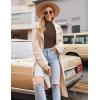 imageEkouaer Turtleneck Shirt Women Ruffle Ribbed Long Sleeve Mock Neck Tops Slim Fit Lettuce Trim Base LayerBrown