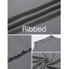 imageEkouaer Turtleneck Shirt Women Ruffle Ribbed Long Sleeve Mock Neck Tops Slim Fit Lettuce Trim Base LayerGrey