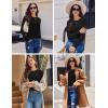 imageEkouaer Womens Long Sleeve Shirts 3 Pack Crew Neck Thermal Tops Loose Fit Undershirt Base Layer Trendy Clothes XSXXL3pcs Black  Brown  Beige