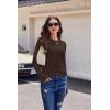 imageEkouaer Womens Long Sleeve Shirts 3 Pack Crew Neck Thermal Tops Loose Fit Undershirt Base Layer Trendy Clothes XSXXL3pcs Black  Brown  White