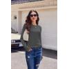 imageEkouaer Womens Long Sleeve Shirts 3 Pack Crew Neck Thermal Tops Loose Fit Undershirt Base Layer Trendy Clothes XSXXL3pcs Black  Dark Grey  Beige