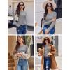 imageEkouaer Womens Long Sleeve Shirts 3 Pack Crew Neck Thermal Tops Loose Fit Undershirt Base Layer Trendy Clothes XSXXL3pcs Black  Light Gray  White