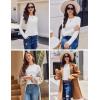 imageEkouaer Womens Long Sleeve Shirts 3 Pack Crew Neck Thermal Tops Loose Fit Undershirt Base Layer Trendy Clothes XSXXL3pcs Black  Nude  White