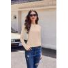 imageEkouaer Womens Long Sleeve Shirts 3 Pack Crew Neck Thermal Tops Loose Fit Undershirt Base Layer Trendy Clothes XSXXL3pcs Black  Nude  White