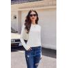 imageEkouaer Womens Long Sleeve Shirts 3 Pack Crew Neck Thermal Tops Loose Fit Undershirt Base Layer Trendy Clothes XSXXL3pcs Black  White  Dark Grey
