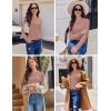 imageEkouaer Womens Long Sleeve Shirts 3 Pack Crew Neck Thermal Tops Loose Fit Undershirt Base Layer Trendy Clothes XSXXL3pcs Black  White  Dirty Pink