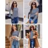 imageEkouaer Womens Long Sleeve Shirts 3 Pack Crew Neck Thermal Tops Loose Fit Undershirt Base Layer Trendy Clothes XSXXL3pcs Black  White  Gray Blue