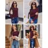 imageEkouaer Womens Long Sleeve Shirts 3 Pack Crew Neck Thermal Tops Loose Fit Undershirt Base Layer Trendy Clothes XSXXL3pcs Black  Wine Red  Light Green