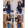 imageEkouaer Womens Long Sleeve Shirts 3 Pack Crew Neck Thermal Tops Loose Fit Undershirt Base Layer Trendy Clothes XSXXL3pcs Black  Wine Red  Navy Blue