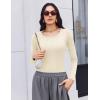 imageEkouaer Womens Long Sleeve Shirts 3 Packs Scoop Neck Ribbed Tops Fitted Thermal Undershirt Soft Layering Tees XSXXLBlackWhiteBeige