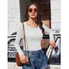 imageEkouaer Womens Long Sleeve Shirts 3 Packs Scoop Neck Ribbed Tops Fitted Thermal Undershirt Soft Layering Tees XSXXLBlackWhiteLight Grey