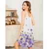 imageEkouaer Womens Nightgown Sleeveless Sleepwear Wide Strap Sleep Shirt Pleated Scoopneck Nightshirt SXXXLLilac Flower