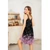 imageEkouaer Womens Nightgown Sleeveless Sleepwear Wide Strap Sleep Shirt Pleated Scoopneck Nightshirt SXXXLPink Flower