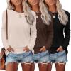 3pcs Black / Brown / Beige