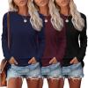3pcs Black / Wine Red / Navy Blue