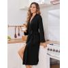 imageEkouaer Womens Robe Long Knit Kimono Bathrobe Lightweight Sleepwear Soft Ladies Loungewear with Pockets SXXLBlack