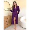 imageEkouaer Womens Robe Long Knit Kimono Bathrobe Lightweight Sleepwear Soft Ladies Loungewear with Pockets SXXLDark Purple