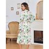 imageEkouaer Womens Robe Long Knit Kimono Bathrobe Lightweight Sleepwear Soft Ladies Loungewear with Pockets SXXLGreen Leaves Red Floral