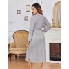 imageEkouaer Womens Robe Long Knit Kimono Bathrobe Lightweight Sleepwear Soft Ladies Loungewear with Pockets SXXLLight Gray