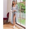 imageEkouaer Womens Robe Long Knit Kimono Bathrobe Lightweight Sleepwear Soft Ladies Loungewear with Pockets SXXLLight Gray