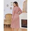 imageEkouaer Womens Robe Long Knit Kimono Bathrobe Lightweight Sleepwear Soft Ladies Loungewear with Pockets SXXLPink