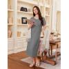 imageEkouaer 3 Pack Long Nightgowns for Women Full Length Short Sleeve Nightshirt Soft Plus Size Sleepwear Casual LoungewearBlack grey leopard