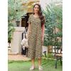 imageEkouaer 3 Pack Long Nightgowns for Women Full Length Short Sleeve Nightshirt Soft Plus Size Sleepwear Casual LoungewearBlack grey leopard
