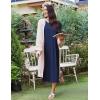 imageEkouaer 3 Pack Long Nightgowns for Women Full Length Short Sleeve Nightshirt Soft Plus Size Sleepwear Casual LoungewearBlack grey navy