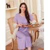 imageEkouaer 3 Pack Long Nightgowns for Women Full Length Short Sleeve Nightshirt Soft Plus Size Sleepwear Casual LoungewearBlack lilac white Flower