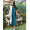 imageEkouaer 3 Pack Long Nightgowns for Women Full Length Short Sleeve Nightshirt Soft Plus Size Sleepwear Casual LoungewearBlack star blue Green