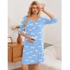 imageEkouaer 3 Pack Womens Nightgowns Long Sleeve Sleep Shirts Comfy Soft Nightshirt Women Pajama Sleep Dress Cute SleepwearBeach moon pink Sheep