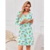 imageEkouaer 3 Pack Womens Nightgowns Long Sleeve Sleep Shirts Comfy Soft Nightshirt Women Pajama Sleep Dress Cute SleepwearBeach moon pink Sheep