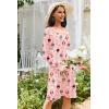 imageEkouaer 3 Pack Womens Nightgowns Long Sleeve Sleep Shirts Comfy Soft Nightshirt Women Pajama Sleep Dress Cute SleepwearBeach moon pink Sheep