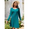 imageEkouaer 3 Pack Womens Nightgowns Long Sleeve Sleep Shirts Comfy Soft Nightshirt Women Pajama Sleep Dress Cute SleepwearBlack blue Green wine Red