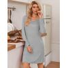 imageEkouaer 3 Pack Womens Nightgowns Long Sleeve Sleep Shirts Comfy Soft Nightshirt Women Pajama Sleep Dress Cute SleepwearBlack grey strip