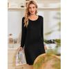 imageEkouaer 3 Pack Womens Nightgowns Long Sleeve Sleep Shirts Comfy Soft Nightshirt Women Pajama Sleep Dress Cute SleepwearBlack navy star