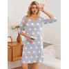 imageEkouaer 3 Pack Womens Nightgowns Long Sleeve Sleep Shirts Comfy Soft Nightshirt Women Pajama Sleep Dress Cute SleepwearBlack navy star
