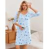 imageEkouaer 3 Pack Womens Nightgowns Long Sleeve Sleep Shirts Comfy Soft Nightshirt Women Pajama Sleep Dress Cute SleepwearGood Night coffee star