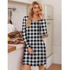 imageEkouaer 3 Pack Womens Nightgowns Long Sleeve Sleep Shirts Comfy Soft Nightshirt Women Pajama Sleep Dress Cute SleepwearRed Plaid green Plaid white Plaid