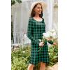 imageEkouaer 3 Pack Womens Nightgowns Long Sleeve Sleep Shirts Comfy Soft Nightshirt Women Pajama Sleep Dress Cute SleepwearRed Plaid green Plaid white Plaid