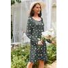imageEkouaer 3 Pack Womens Nightgowns Long Sleeve Sleep Shirts Comfy Soft Nightshirt Women Pajama Sleep Dress Cute SleepwearStar constellation navy