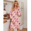 imageEkouaer 3 Pack Womens Nightgowns Long Sleeve Sleep Shirts Comfy Soft Nightshirt Women Pajama Sleep Dress Cute SleepwearStar purple pink Sheep