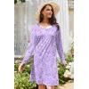 imageEkouaer 3 Pack Womens Nightgowns Long Sleeve Sleep Shirts Comfy Soft Nightshirt Women Pajama Sleep Dress Cute SleepwearStar purple pink Sheep