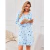 imageEkouaer 3 Pack Womens Nightgowns Long Sleeve Sleep Shirts Comfy Soft Nightshirt Women Pajama Sleep Dress Cute SleepwearStar purple pink Sheep