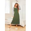 imageEkouaer Long Sleeve Nightgowns for Women Full Length Sleep Shirts Crew Neck Soft Nightshirts SXXLArmy Green Coffee