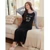 imageEkouaer Long Sleeve Nightgowns for Women Full Length Sleep Shirts Crew Neck Soft Nightshirts SXXLBlack Let Me Sleep