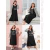 imageEkouaer Long Sleeve Nightgowns for Women Full Length Sleep Shirts Crew Neck Soft Nightshirts SXXLBlack Love Me